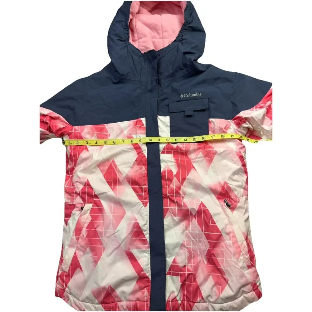 Columbia Girl's Pink Navy Mighty Mogul II Insulated‎ Winter Snow Jacket Size XL